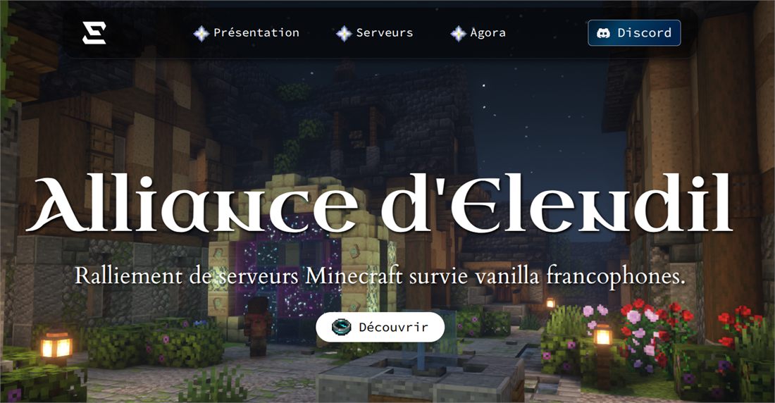 Aperçu du projet Site de l'Alliance d'Elendil
